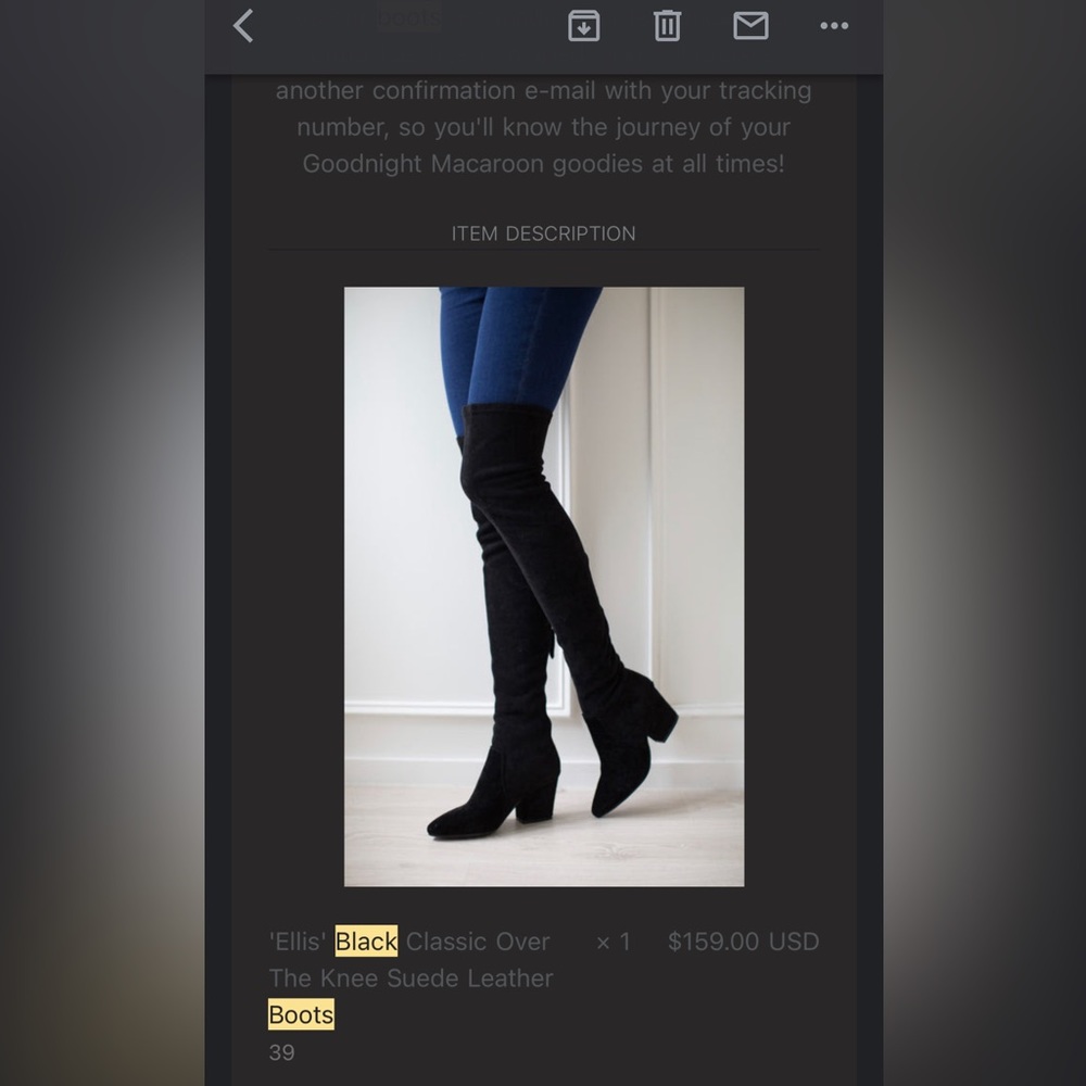 Ellis Classic Over The Knee Suede Leather Boots